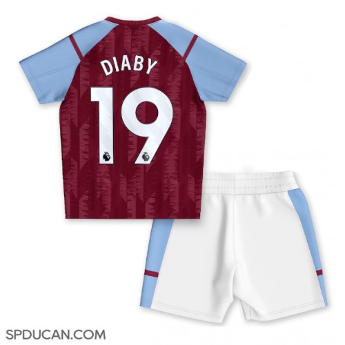 Dječji Nogometni Dres Aston Villa Moussa Diaby #19 Domaci 2023-24 Kratak Rukav (+ Kratke hlače)